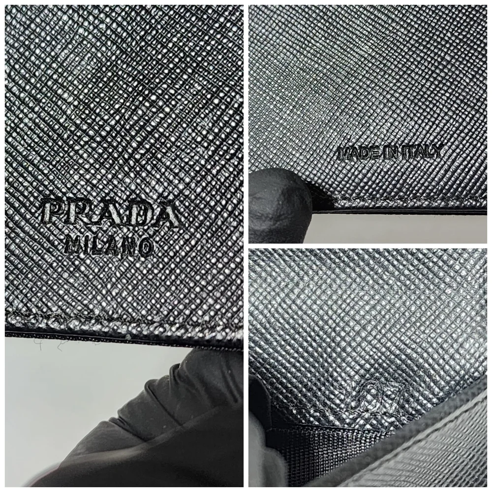 Prada Nylon Compact Wallet Black